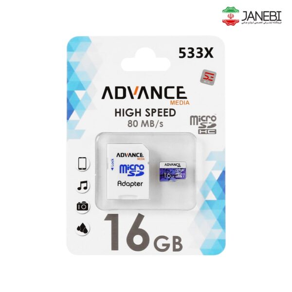 Advance microSDXC x533 Flash Memory 16G
