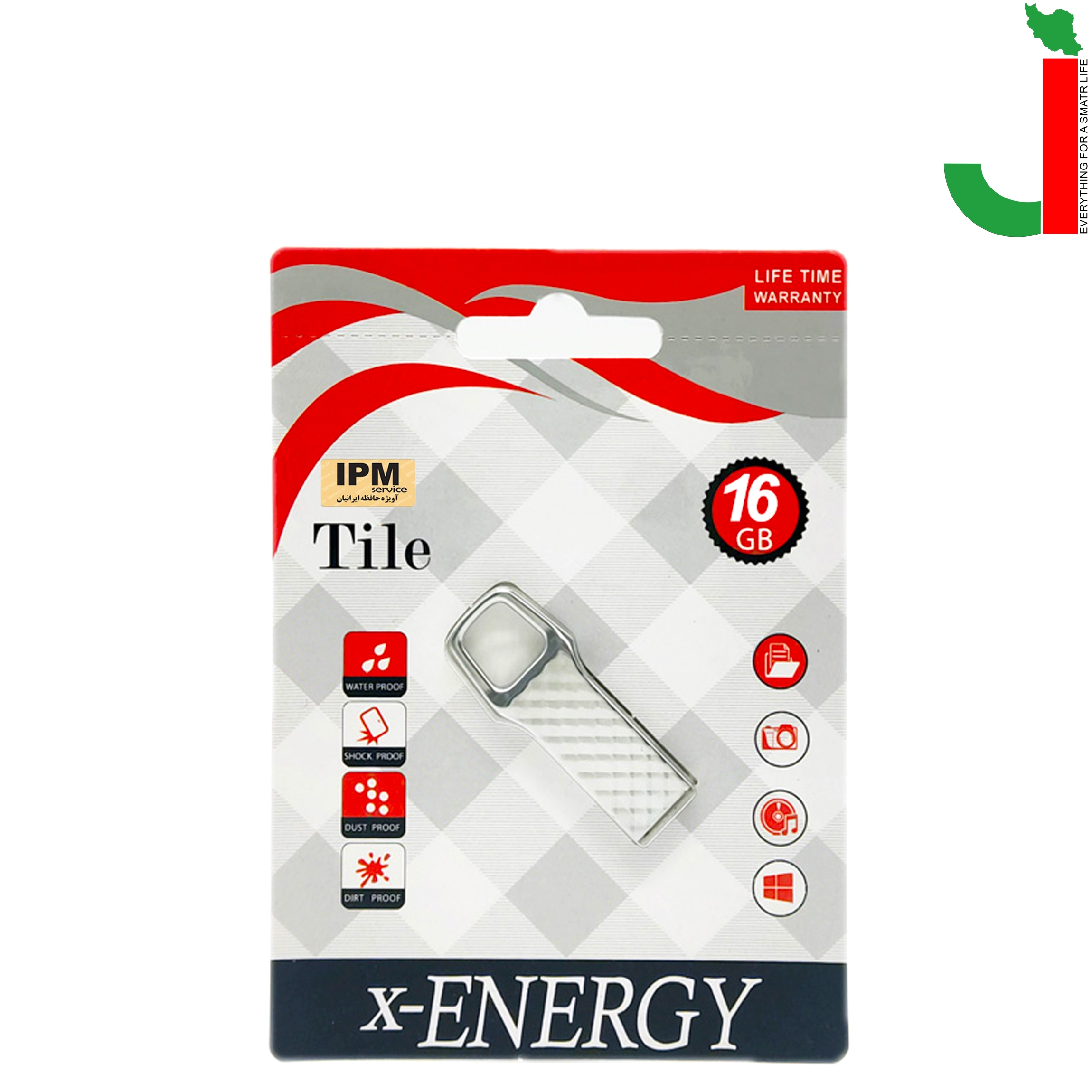 پک فلش مموری ایکس انرژی مدل TILE ظرفیت 16 گیگابایت USB 2.0