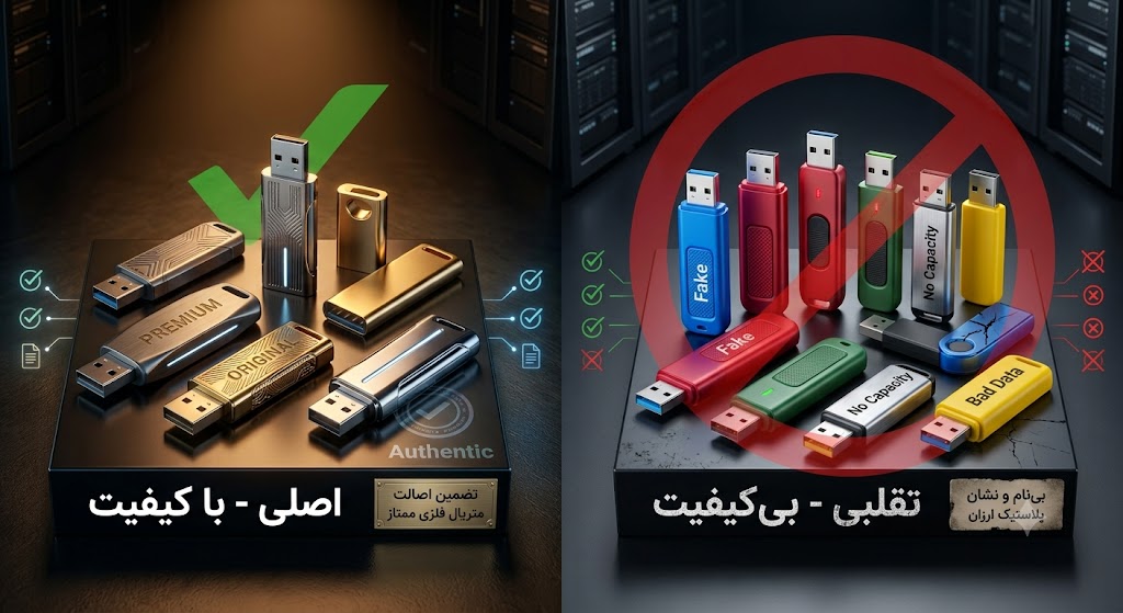 تشخیص فلش اصل با فیک ئر خرید فلش مموری