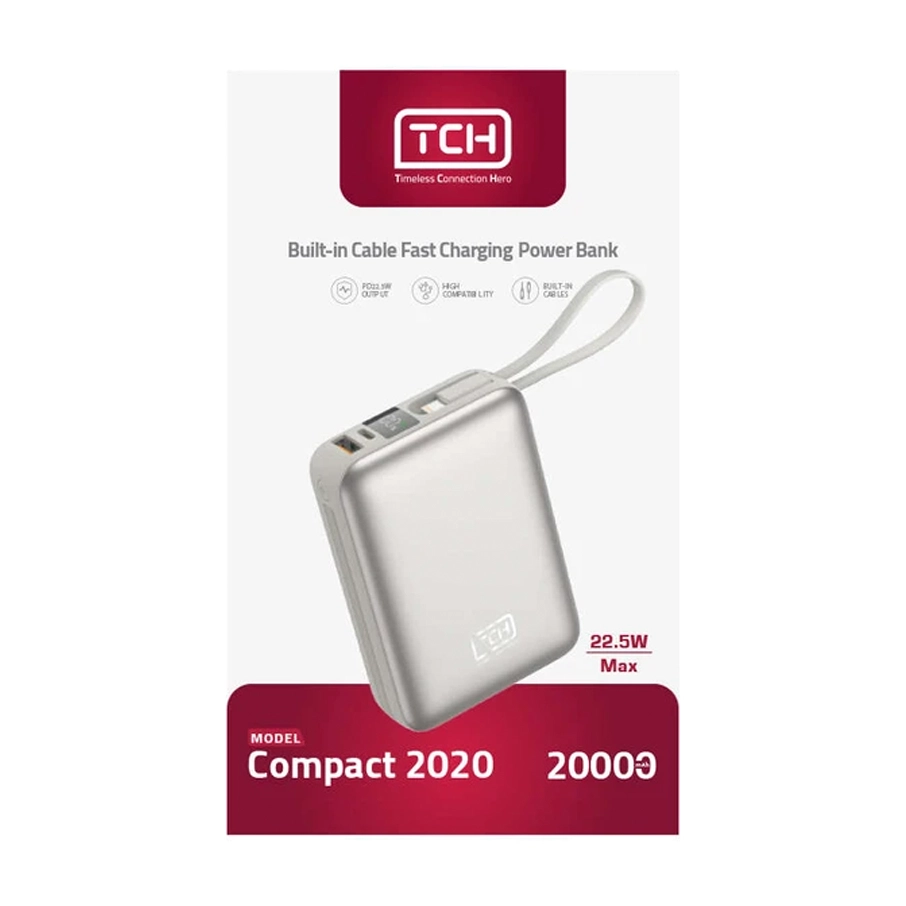 pack پاوربانک تی سی اچ مدل COMPACT 2020 ظرفیت 20000 میلی آمپر - 4